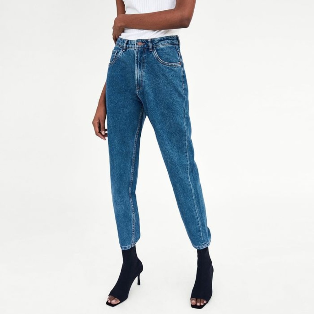 Zara Straight Leg Mom Fit Jean